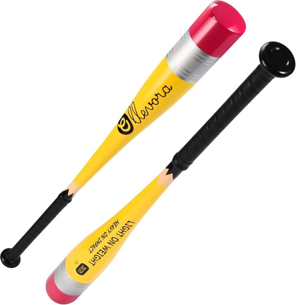 Pencil Bat - Novelty Backyard Baseball Games Gift - Youth Metal Baseball Bat - 2 5/8" Aluminum Barrel with Balanced Weight and Durable Finish