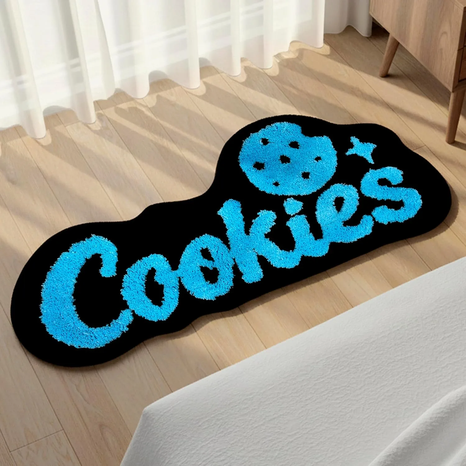 Cookies Rug – Cool Rug for Preppy Room Decor, Soft Microfiber Tufted for Cute Bedroom Decor, 39.4" x 17.7" Non-Slip Decorative Carpet for Kids Room & Hallway