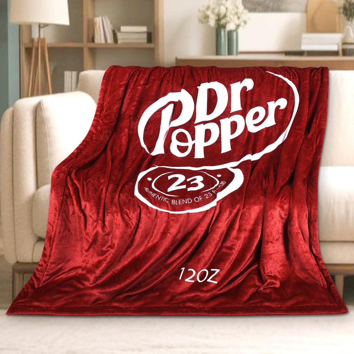 Soft Thermal Flannel Throw Polyester Blanket -Soda can Stuffed - 70"×60" Doctor Travel Blanket for Couch, Bed & Car for All Seasons -Cute and Fun Dr.Red Blanket Kids to Adults Love It