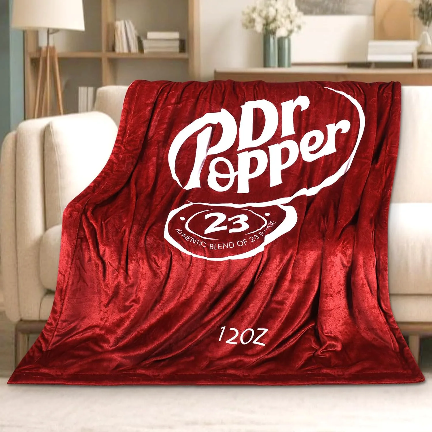 Soft Thermal Flannel Throw Polyester Blanket -Soda can Stuffed - 70"×60" Doctor Travel Blanket for Couch, Bed & Car for All Seasons -Cute and Fun Dr.Red Blanket Kids to Adults Love It