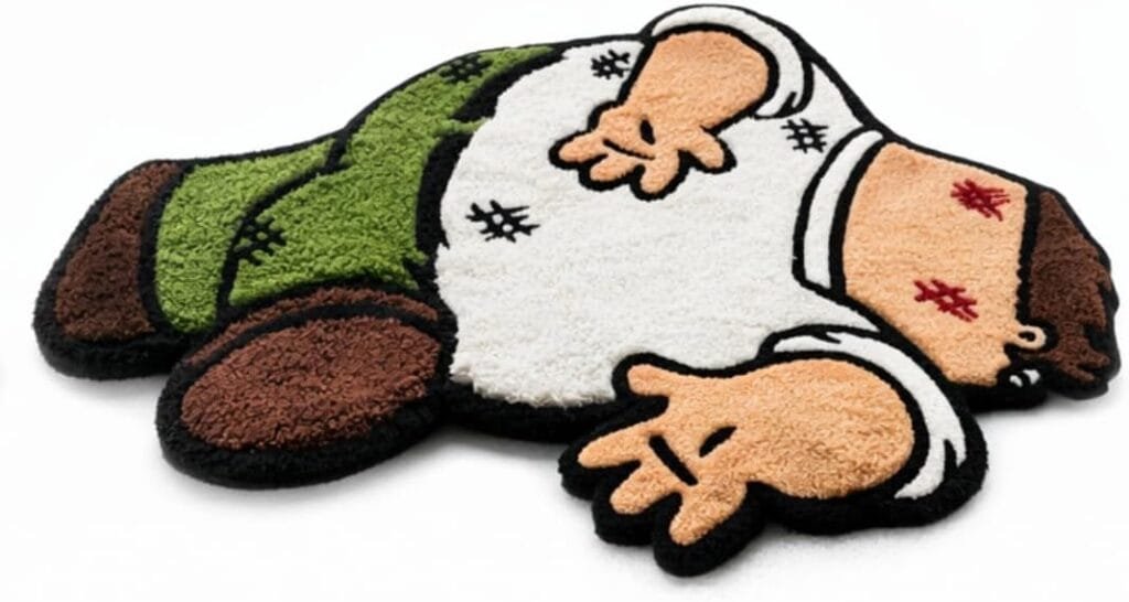 Cartoon Funny Rug for Bedroom - Dad Fun Cool Rugs for Men - Washable Decorative 3D Rug for Living Room - Tufted Rug 32 * 20 Inch Graphic Rugs for Home Decor - Image 1
