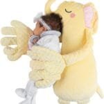 Baby Soothing Patting Hand - Longer Runtime with Remote and 3-Level Adjustable, Stuffed Animal for Baby Toddler Kids, Baby Patter Huggable Elephant, Soothing Companion Shower Gift, Baby Toys - Image 1
