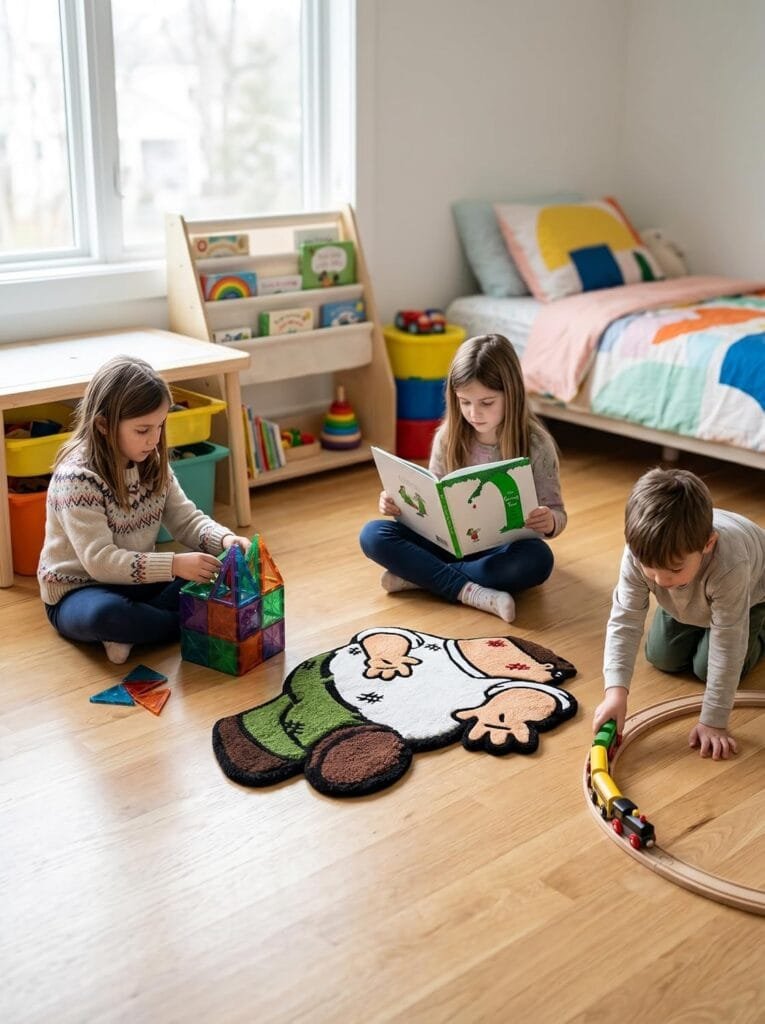 Cartoon Funny Rug for Bedroom - Dad Fun Cool Rugs for Men - Washable Decorative 3D Rug for Living Room - Tufted Rug 32 * 20 Inch Graphic Rugs for Home Decor - Image 7