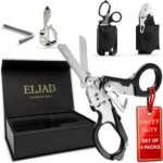 Heavy Duty Multifunctional Trauma Shears, 6 in 1 Folding Raptor Shears with Glass Breaker, Strap Cutter & Oxygen Wrench, EMT Medical Scissors with Bottle Opener Keychain Multitool Image 1