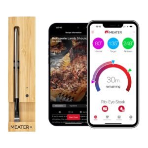 MEATER Plus | 50m Long Range Smart Wireless Meat Thermometer for The Oven Grill Kitchen BBQ Smoker Rotisserie with Bluetooth and WiFi Digital Connectivity