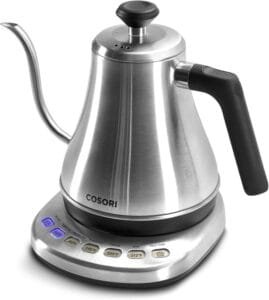 Cosori Gooseneck Electric Kettle with Temperature Control, 0.8L, Silver