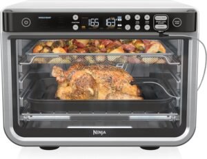 Ninja Foodi Smart XL Air Fry Oven, 10-in-1, Silver, DT251 - Smart Cook thermometer, True Surround Convection to 450F, Air fry, roast, bake, broil
