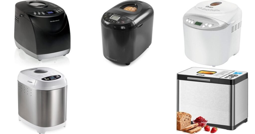 Best bread makers 2026 comparison: Hamilton Beach 29882, Elite Gourmet EBM8103B, Oster ExpressBake CKSTBR9050, Hamilton Beach 29985 Artisan, KBS MBF-016